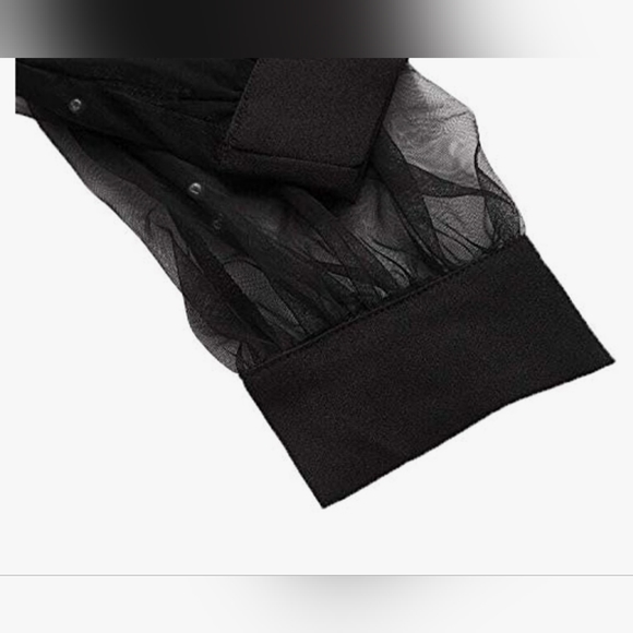 NWOT Womens Plus Size Pearl Mesh Blouse - Picture 5 of 11